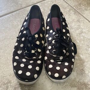 Keds Vintage Mohair Polka Dot Sneakers Size 8